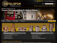 Tablet Screenshot of metalspun.com